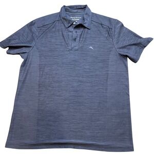 Tommy‎ Bahama IslandZone Polo Shirt Mens Medium Gray Short Sleeve